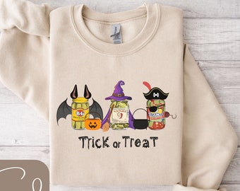Trick or Treat Pickles Sweatshirt, T-Shirt, Halloween Pickle Shirt, Pickle Lover Gifts, Pickle Shirt, Pickle Gifts, Funny Halloween Shirt