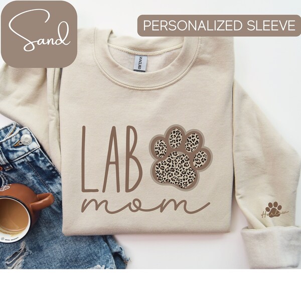 Lab Mom Sweatshirt, Lab Mom T-Shirt, Personalized Lab Shirt, Custom Lab Mom Sweatshirt, Lab Gifts, Gift for Lab Owner, Custom Lab Mom Gifts