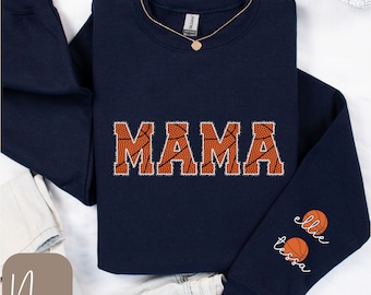 Sudadera de mamá de baloncesto, camiseta de mamá de baloncesto, camiseta personalizada con nombres para mamá jugadora de baloncesto, regalos para mamá de baloncesto, regalos para mamá