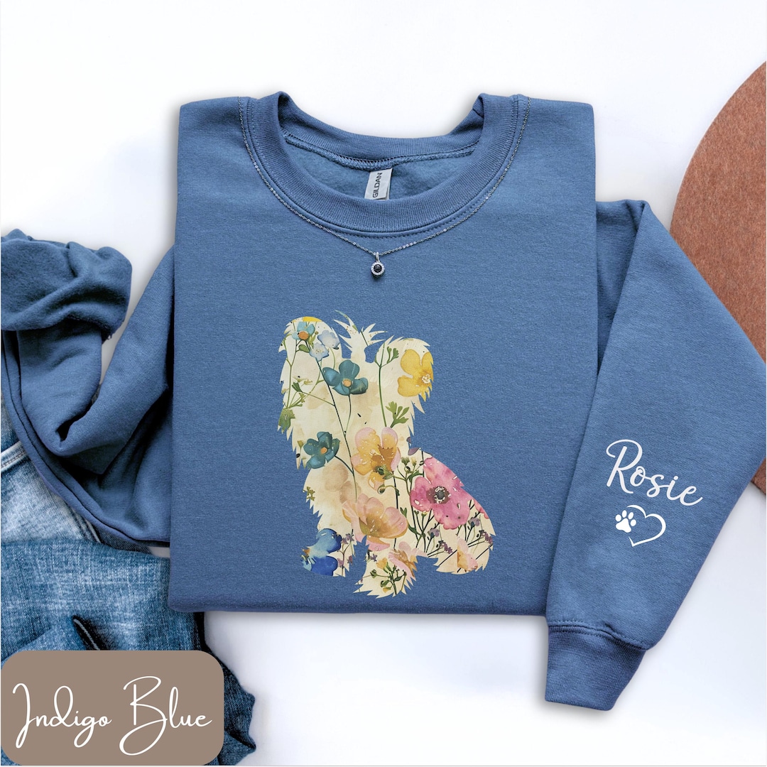 Floral Yorkshire Terrier Shirt, Wildflower Yorkie Sweatshirt, Boho Dog ...