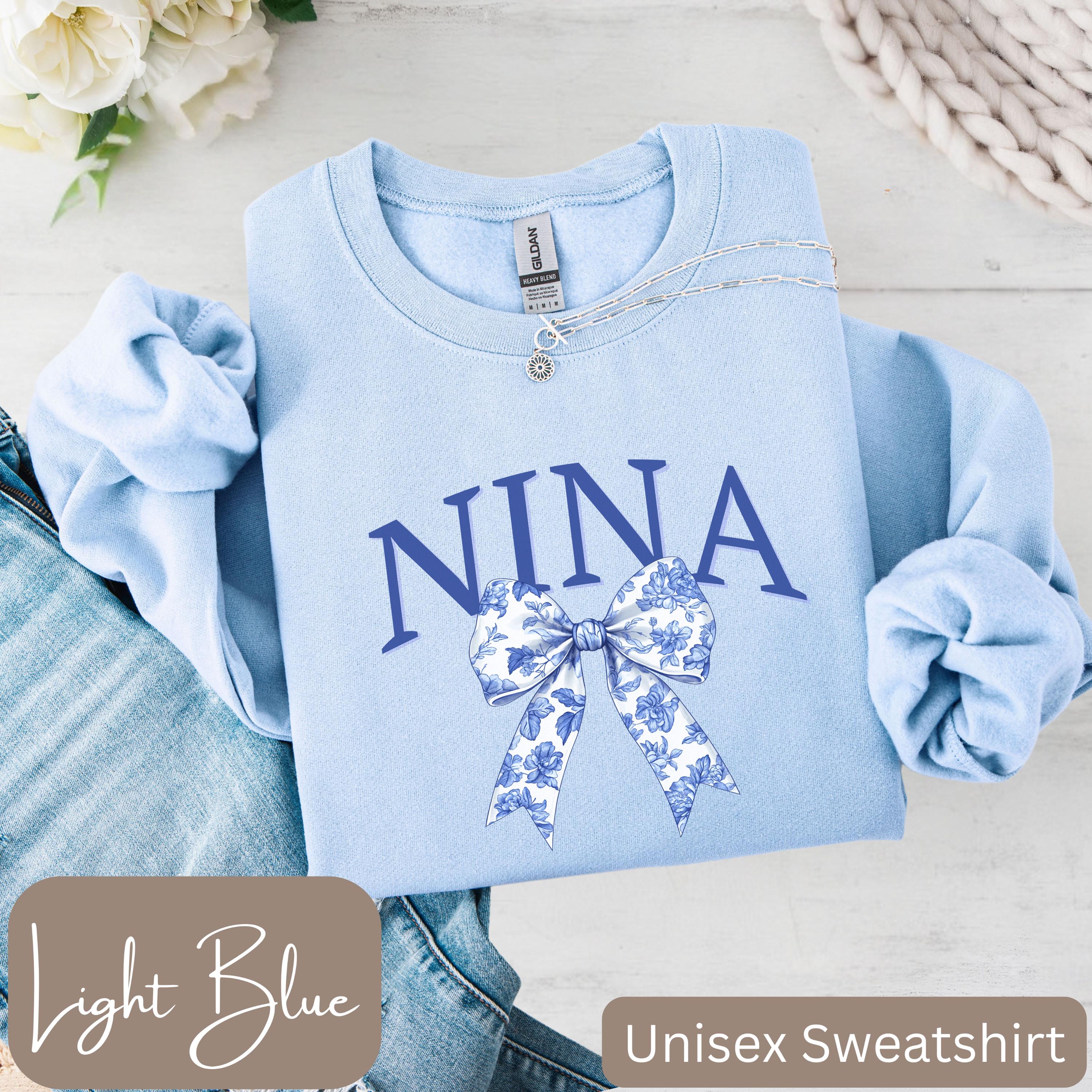 Nina Floral Ribbon Sweatshirt, Nina Long Sleeve Tee, Toile
