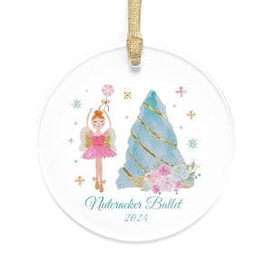 Nutcracker Ornament, Personalized Nutcracker Ornament, Sugar Plum Fairy Ornament, Nutcracker Commemorative Ornament, Nutcracker Ballet Gifts