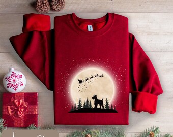 Schnauzer Christmas Shirt, Customizable Schnauzer Shirt, Schnauzer Holiday T-Shirt, Long Sleeve T-Shirt or Sweatshirt, Schnauzer Gifts Xmas