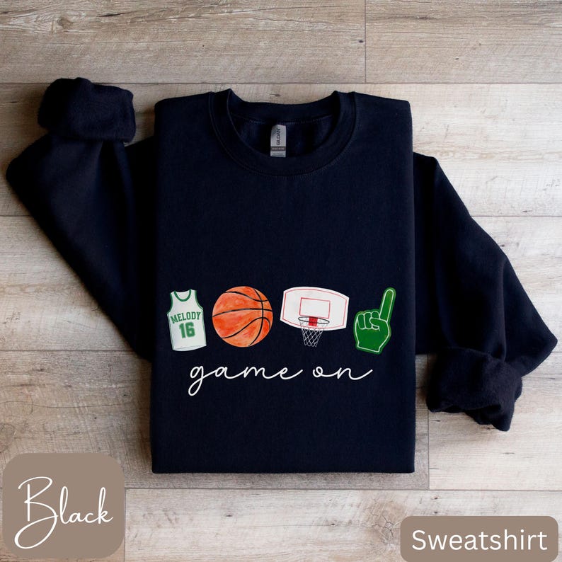 Customizable Basketball Season Sweatshirt or T-Shirt, Basketball Tis the Season Sweatshirt, Basketball Mom, Custom Basketball Mom Sweatshirt image 3