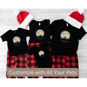 Berner Sennenhund Urlaub PJ Shirts, personalisierte Familie Weihnachten, passende Familien Weihnachten Tops, Berner Weihnachtshemden, Berner Weihnachten