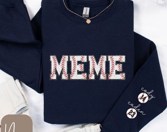 Baseball Meme T-Shirt or Sweatshirt, T-Ball Meme Shirt, Baseball Meme Gifts, Player Numbers, Meme Baseball Sweatshirt, Tee Ball Meme Shirt