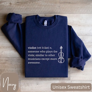 Viola T-shirt eller sweatshirt, viola V-ringning, ungdoms- och vuxenstorlekar, rolig viola-tröja, present till violaspelare, violinist-tröja, viola-tröja
