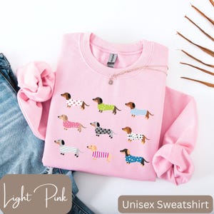 Dachshunds in a Row Shirt, Cute Dachshund Lover Gift, Dachshund T-shirt, Long Sleeve Tee or Sweatshirt, Youth Sizes, Girls Dachshund Shirt