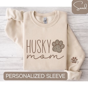Husky Mom Sweatshirt, T-Shirt, VNeck, Long Sleeve Tee, Personalized Husky Shirt, Custom Husky Sweatshirt, Husky Gifts, Siberian Husky Gift