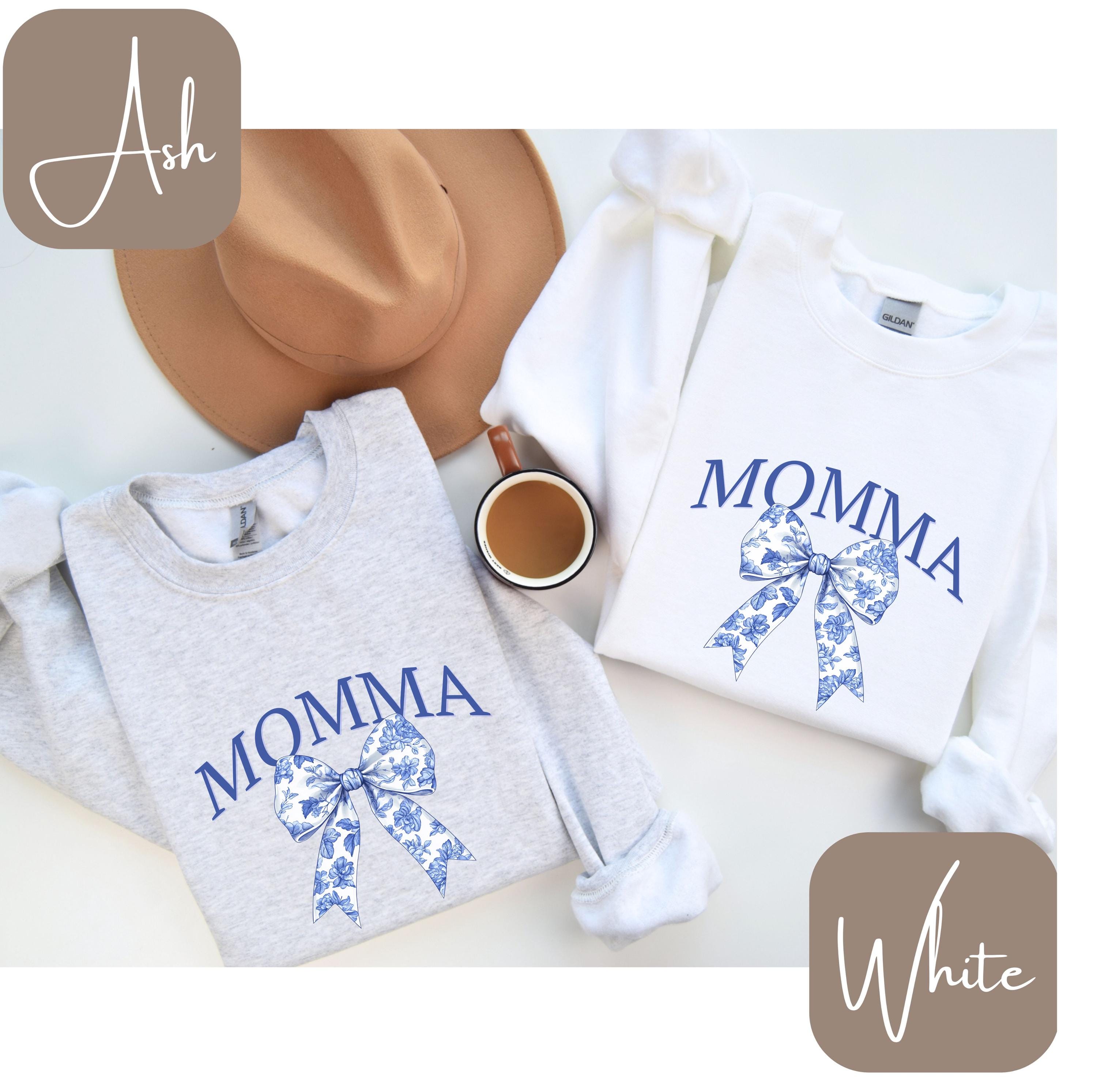 Momma Floral Ribbon Sweatshirt, Long Sleeve Tee, Toile De