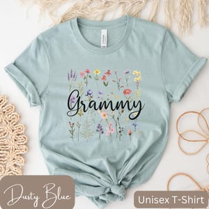 Grammy Wildflower T-Shirt, Floral Grammy Shirt, Grammy T-Shirt, Grammy Shirt with Flowers, Gift for Grammy, Pretty Grammy Shirt, Grammy Gift