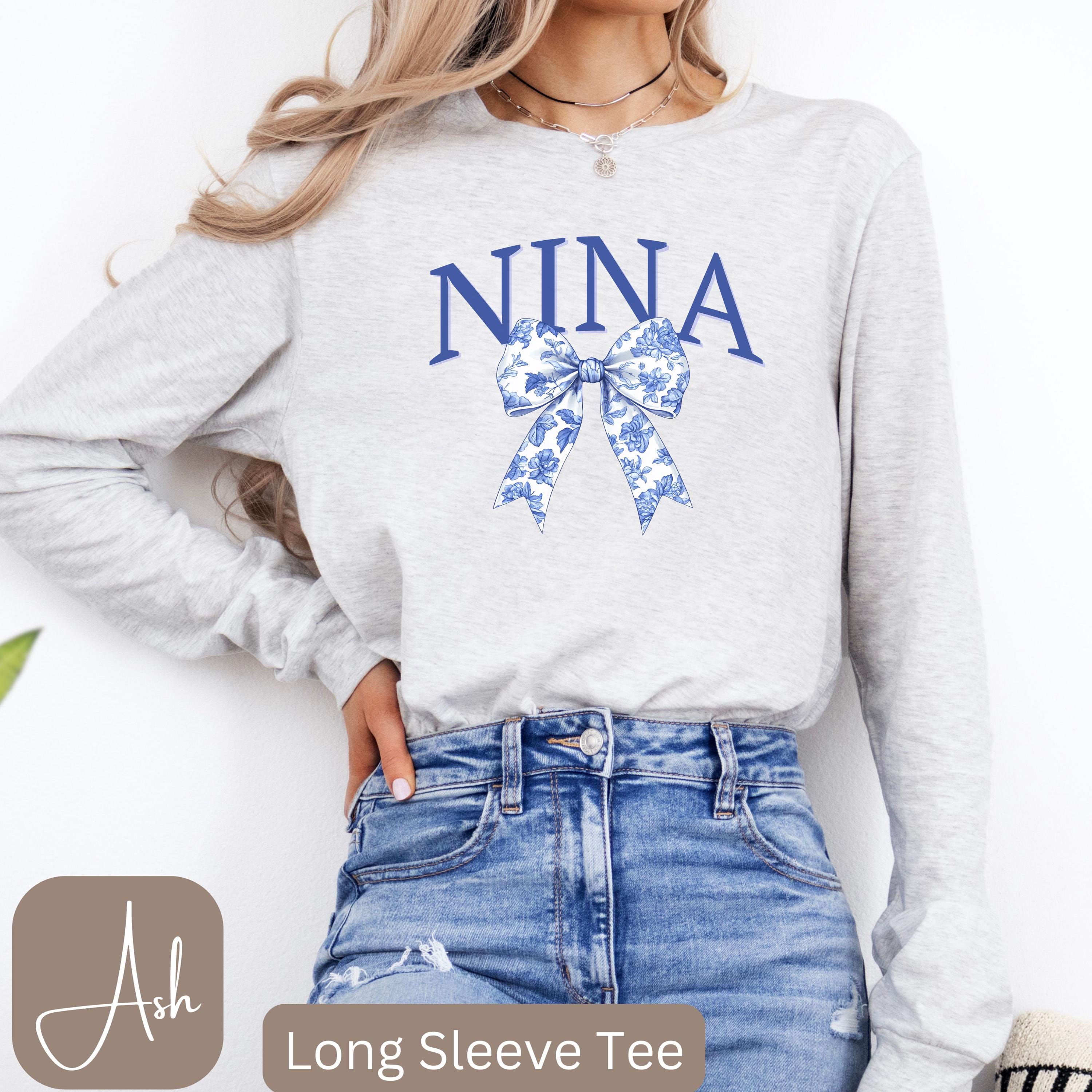 トップス Enewd nina wrap ribbon shirt Nina Floral Ribbon Sweatshirt, Nina Long Sleeve Tee, Toile