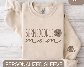 Personalized Bernedoodle Mom Sweatshirt, Bernedoodle Sweatshirt, Custom Bernedoodle Shirt with Dog Names, Bernedoodle Lover Gifts, Dog Gifts