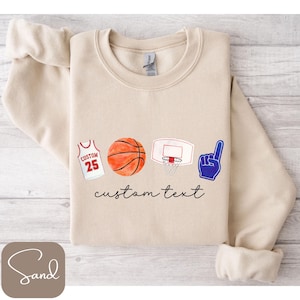 Customizable Basketball Season Sweatshirt or T-Shirt, Basketball Tis the Season Sweatshirt, Basketball Mom, Custom Basketball Mom Sweatshirt image 1
