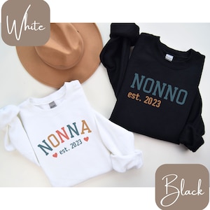 Nonna and Nonno Shirts, Matching Nonna and Nonna Sweatshirt, Nonna and Nonno Established Shirts, Nonno and Nonna Est Shirts, Nonno and Nonna
