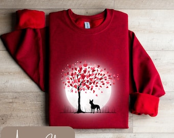 Boston Terrier Sweatshirt or TShirt, Boston Terrier Long Sleeve Tee, Boston Terrier Lover Gift, Pretty Boston Terrier Shirt, Valentine Gift