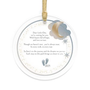 IVF Ornament, Dear Little One Ornament, IVF Gifts, Infertility Ornament, Infertility Gift, IVF Christmas Gift, Ivf Keepsake, Ivf Memento
