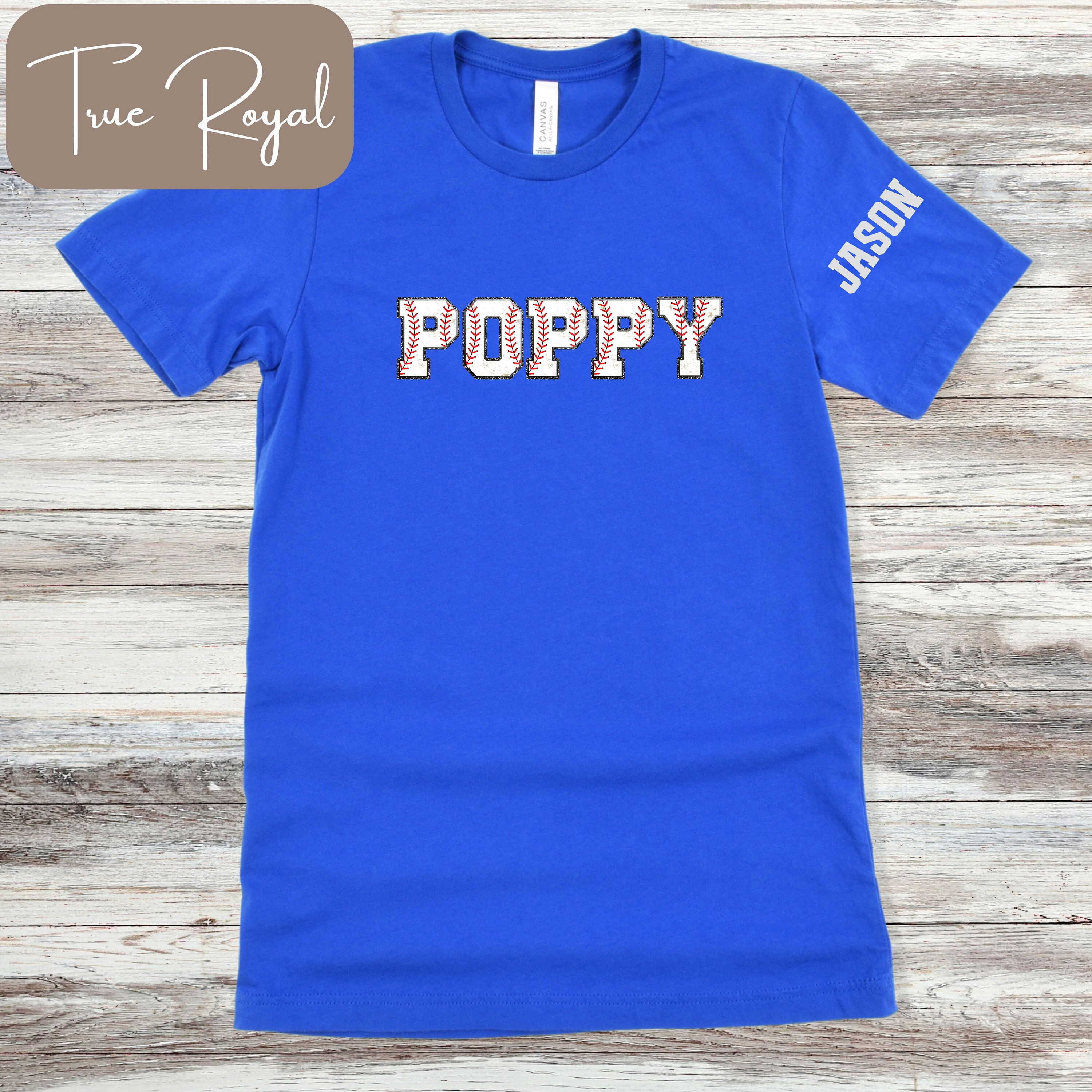 Baseball Poppy T-shirt, T-ball Poppy Shirt, Baseball Poppy