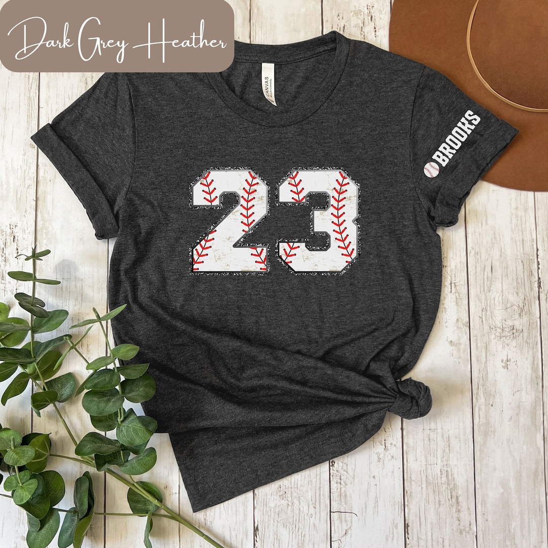 Men's Number 83 Striped Baseball T-Shirt