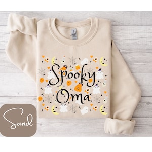 Gruseliges Oma Sweatshirt, Oma Halloween Shirt, Oma T-Shirt, Oma V-Ausschnitt, Langarm T-Shirt, Oma Halloween Sweatshirt, Oma Halloween Geschenke, Oma