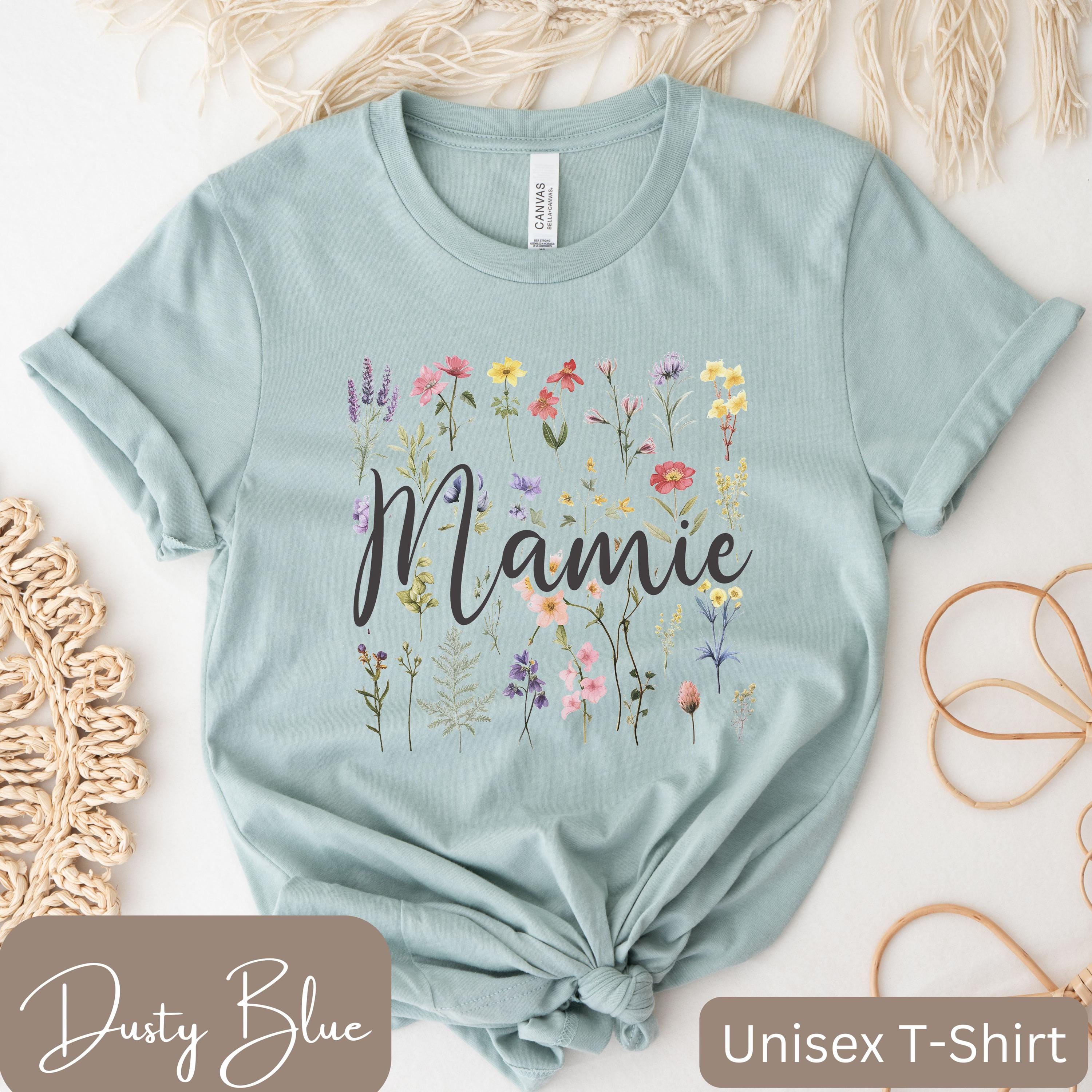 Mamie Wildflower T-Shirt, Floral Mamie Shirt, Mamie T-Shirt, Mamie Shirt with Flowers, Gift for Mamie, Pretty Mamie Shirt, Mamie Gift