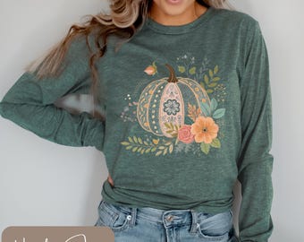 Long Sleeve Tee Floral, Watercolor Flowers Long Sleeve T-shirt