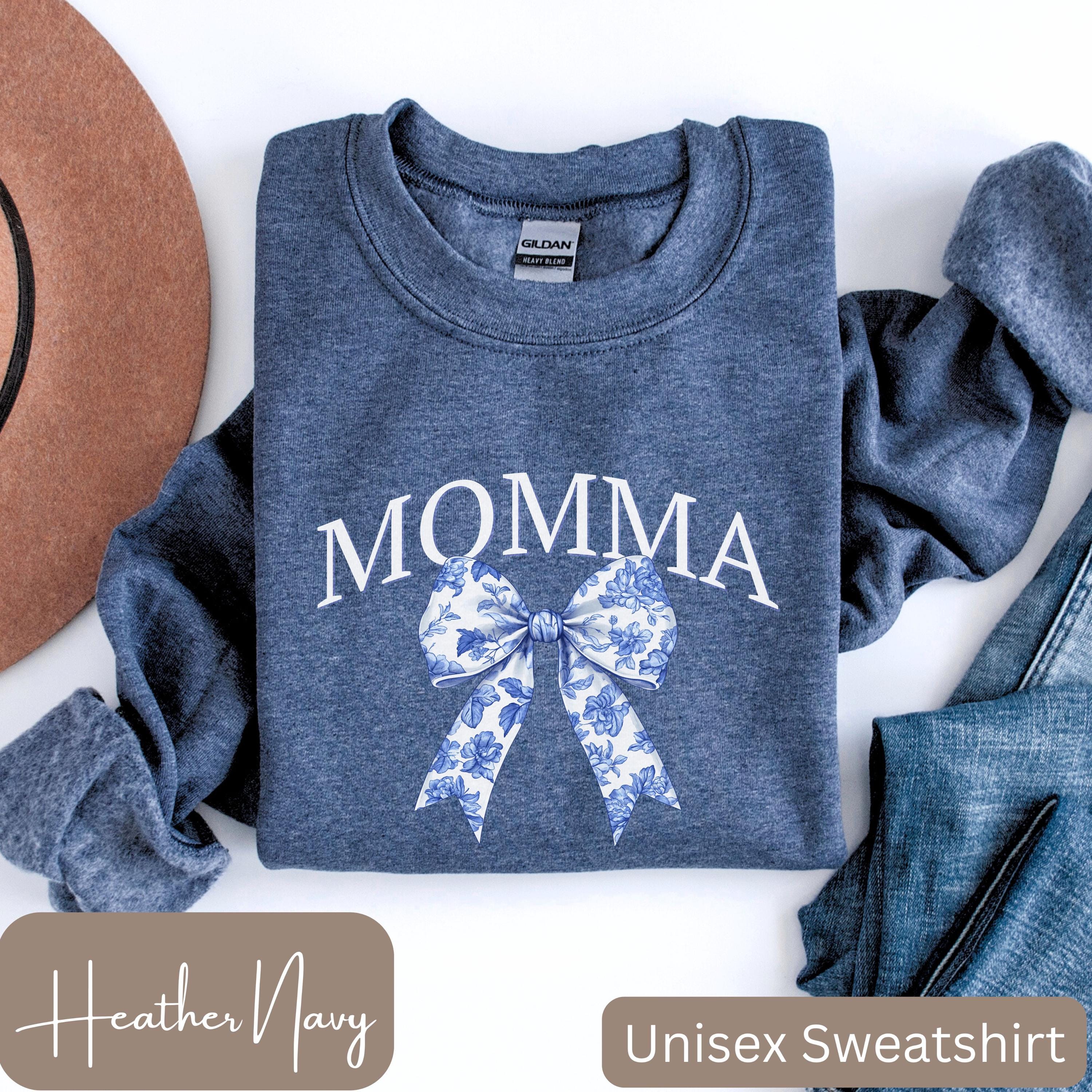 お中元 お歳暮 お年賀 夏 冬 年末年始のご挨拶 ギフト 通販な Momma Floral Ribbon Sweatshirt, Long Sleeve Tee, Toile De トップス