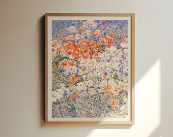 Cottagecore Art Print, Impressionist Painting Poster, Light Academia Art Print, Cute Apartment Decor, floral cottage core Decor