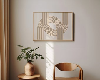 Geometric Arches Minimalist Art Print, Modern Boho Arches Cute Apartment Decor, Minimal Geometric Wall Art, Boho Home Decor