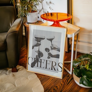 Cheers Poster Cocktail Bar Cart Acessórios Arte Impressão Digital Arte de Parede para Decoração de Bar em Casa Decoração Estilo Vintage Pôster de Coquetel para Jantar