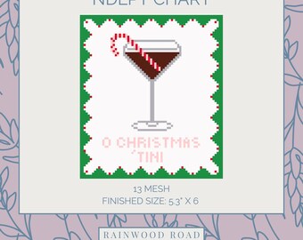 Christmas Martini Needlepoint Chart