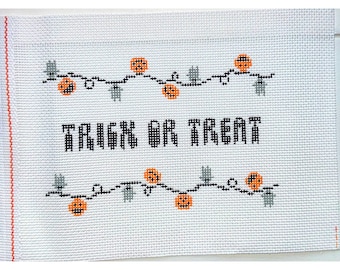 Trick or Treat Painted Needlepoint Canvas