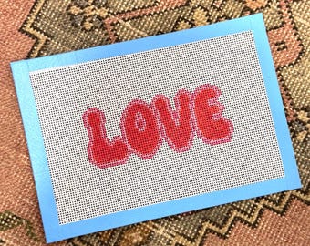 Valentine Painted Needlepoint Canvas