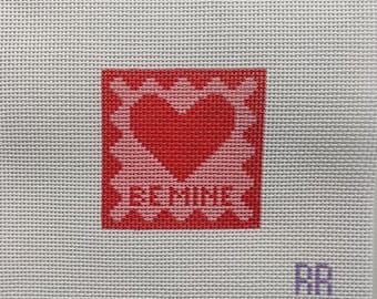 Be Mine Valentine Painted Needlepoint Canvas