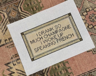 Champagne Painted Needlepoint Canvas