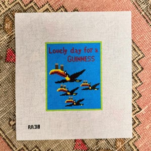 Guinness Painted Needlepoint Canvas 18 Mesh image 1