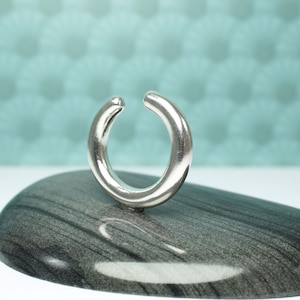Orecchino in argento Sterling Orecchino senza piercing Orecchino in argento minimalista Orecchino non piercing Orecchino da uomo