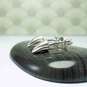 Sterling silver spike earrings Statement earrings Silver post earrings Spike studs Minimalist earrings