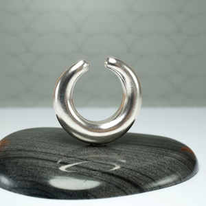 Sterling silver chunky Ear cuff senza piercing Ear cuff minimalista Ear cuff in argento orecchini non forati Ear cuff orecchino vistoso