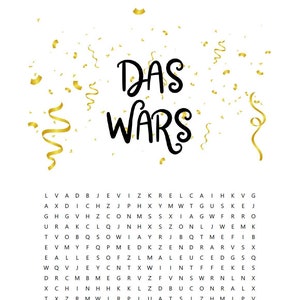 Rente Ruhestand Abschied Rätsel Abschiedsgeschenk Geschenkidee Geschenkgutschein DIY  kreativ PDF Last Minute Überraschung Vorlage