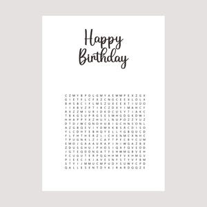 Vale personalizado idea de regalo de cumpleaños vale de regalo rompecabezas DIY creativo Feliz cumpleaños PDF plantilla sorpresa de último minuto