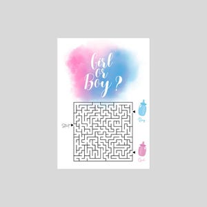 Révélation du genre Baby Shower / Baby Shower Quel sexe ? Annonce Labyrinthe de genre / Puzzle Surprise Garçon ou Fille ? grossesse