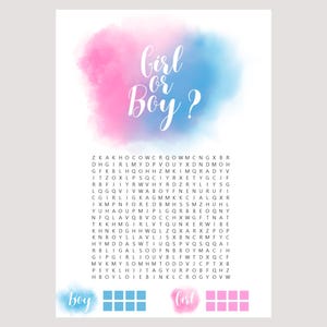 Jeu de puzzle révélateur de sexe baby shower garçon ou fille baby shower annoncer le sexe Quel sexe ? option de téléchargement numérique pdf GARÇON