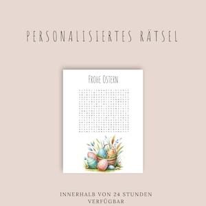 Personalized voucher Easter gift idea gift voucher puzzle creative DIY PDF last minute surprise puzzle