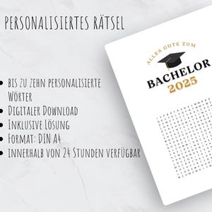 Vale personalizado, vale regalo de graduación de soltero 2025, idea de regalo, rompecabezas creativo, sorpresa de último minuto, tiempo en lugar de cosas