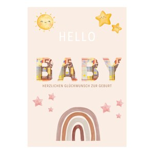 Geldgeschenk Geschenk Geburt DIY Boy Girl selbst ausdrucken PDF Digitale Datei Version Regenbogen kreativ Last Minute Sofort Download Geld