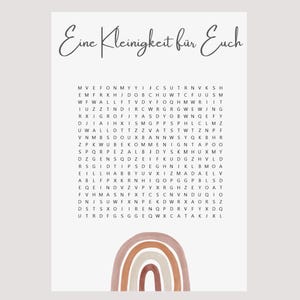 Rätsel Wir bekommen ein Baby / Verkündung Bekanntgabe Schwangerschaft / Babyratespiel Digitaler Sofort Download pdf kreativ deutsch