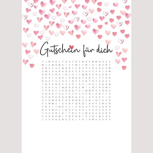 Buono regalo personalizzato, idea regalo di compleanno, buono regalo Puzzle fai-da-te creativo Buon compleanno PDF modello sorpresa dell'ultimo minuto