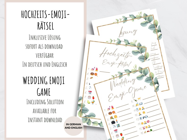Wedding Game | Emoji Riddle | Bachelorette Party Game | Digital ...