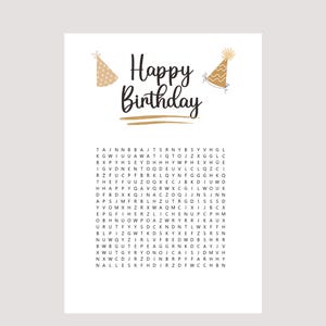 Chèque personnalisé idée cadeau anniversaire chèque cadeau DIY puzzle créatif Joyeux anniversaire PDF modèle surprise de dernière minute